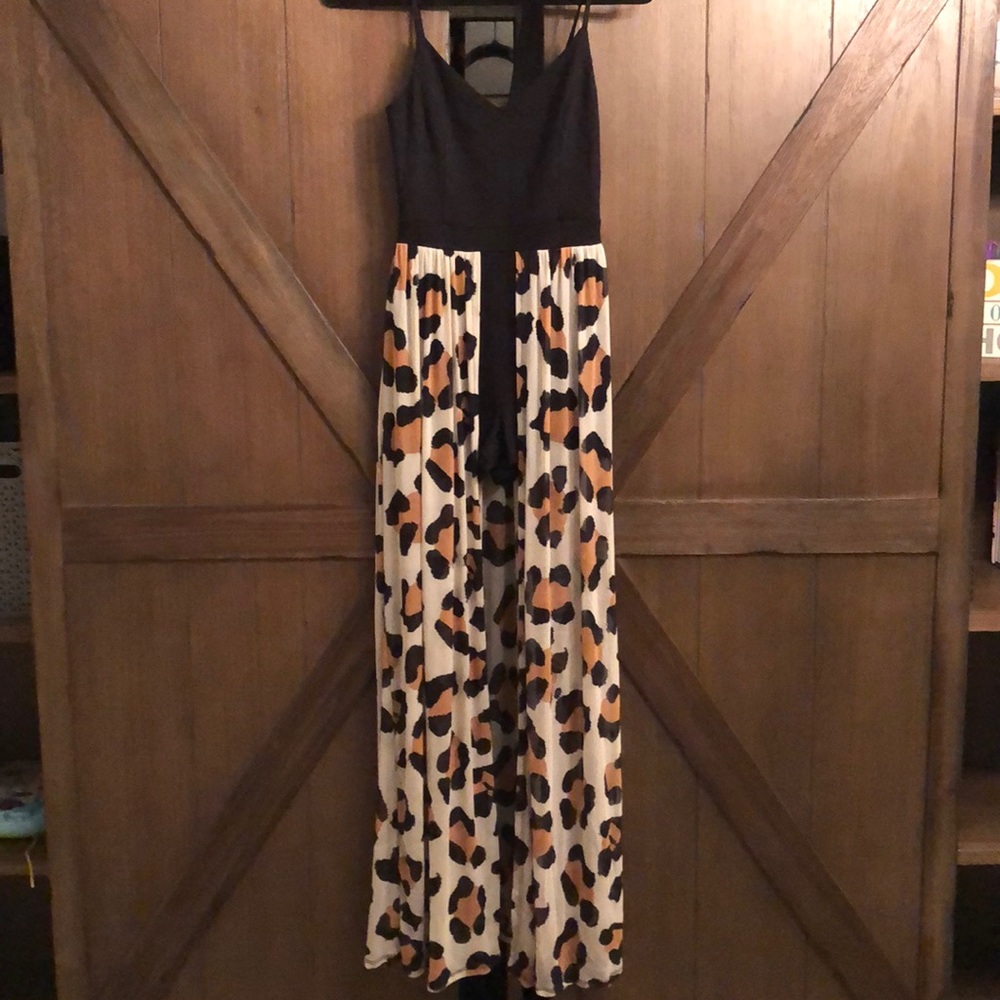 Leopard dress romper